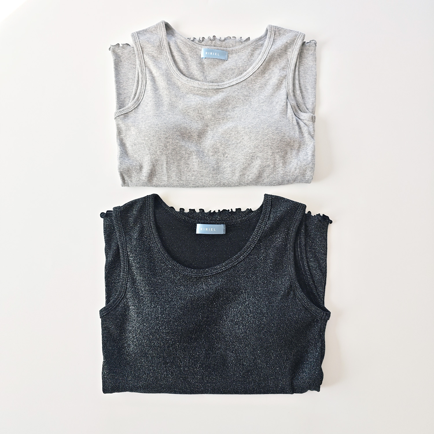 日单日系黑灰银色木耳花边带胸垫