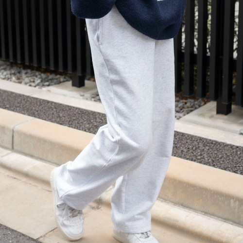 日单纯棉水洗加厚宽松松紧高腰可收腿针织卫裤超长裤男女中性款