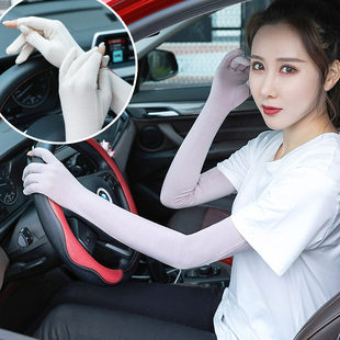 漏二指手套半指女薄款长夏季开车袖套防晒手袖子护臂露指防紫外线