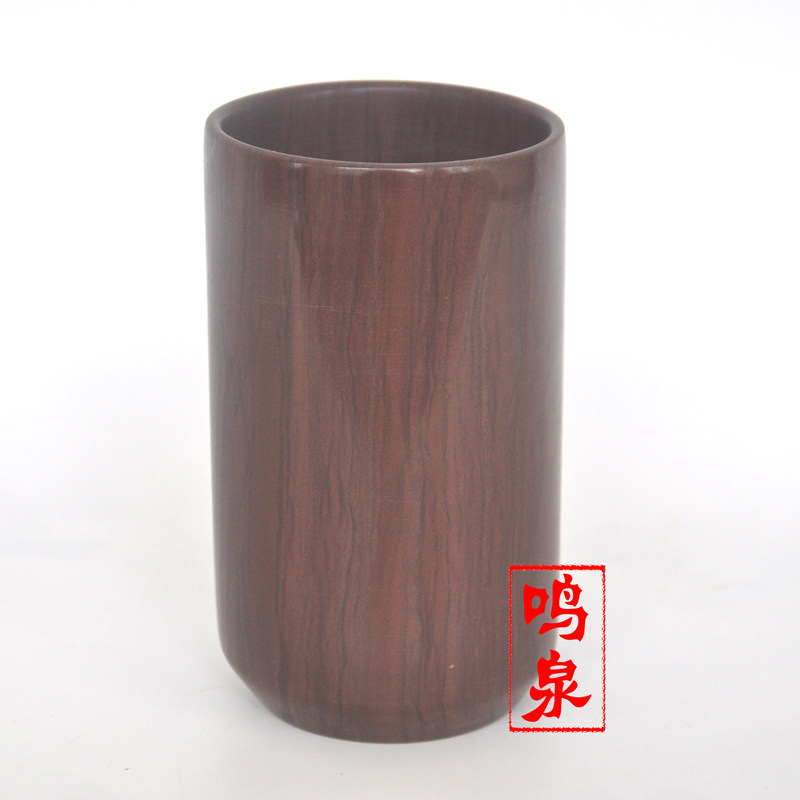 鸣泉石杯木鱼石杯子水杯茶杯木鱼石茶具石头泡茶水杯天然木鱼石杯