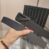 腰带 皮带头层真牛皮商务休闲裤 奢侈新款 Z字母平滑扣真皮简约男士