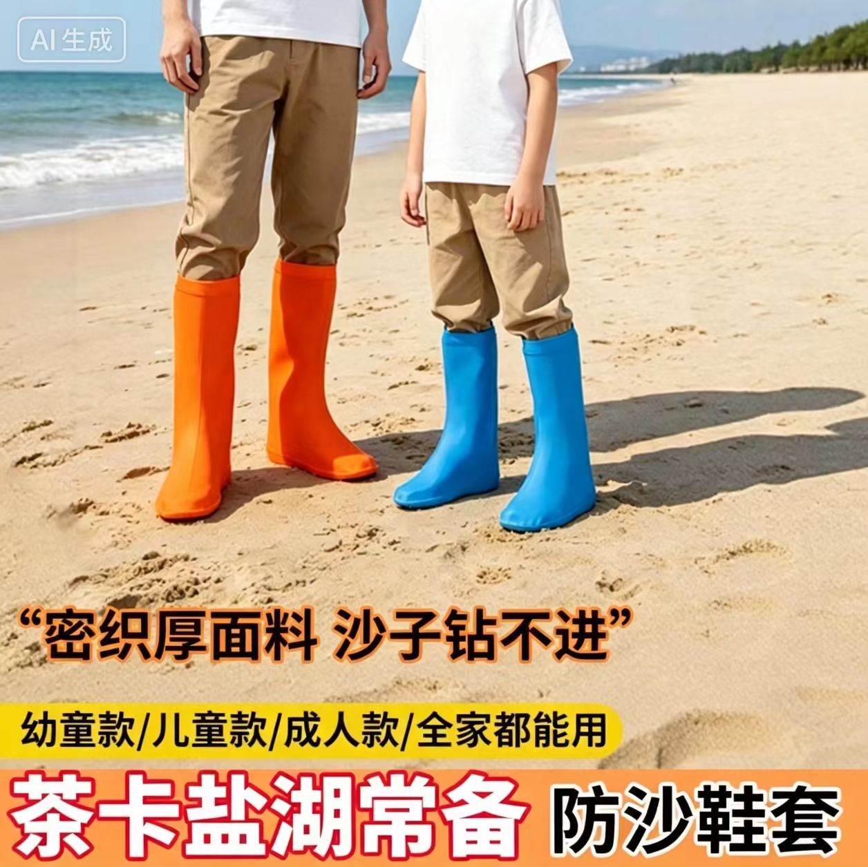 防沙防滑鞋套茶卡盐湖徒步图片
