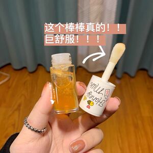 韩国Apieu奥普蜂蜜牛奶润唇膏护唇油唇部护理啫喱 无色睡眠唇膜