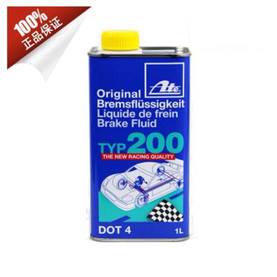 正品行货 德国原装 ATE 刹车油TYP200 DOT4 竞技型 280℃超高沸点