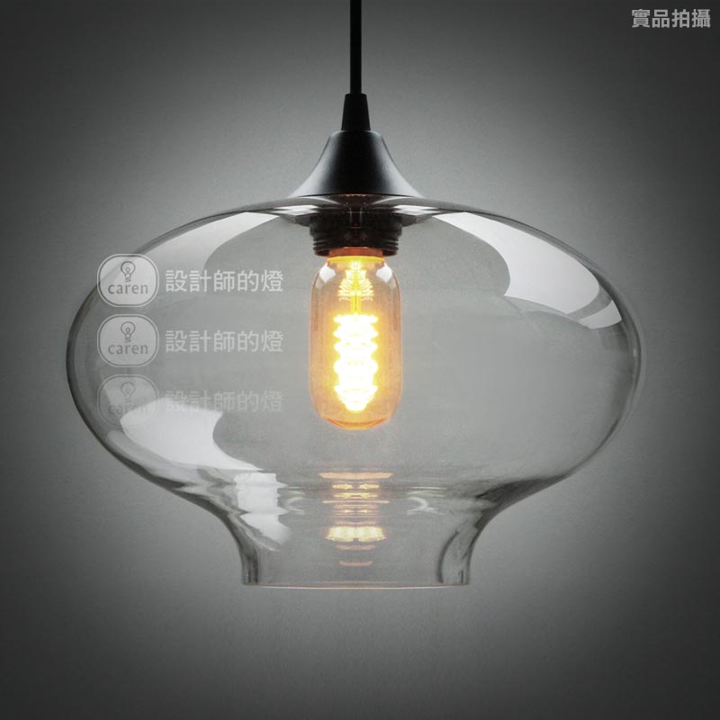 设计师的灯欧式宜家客厅餐厅灯现代简约玻璃灯具单头水晶洋葱吊灯