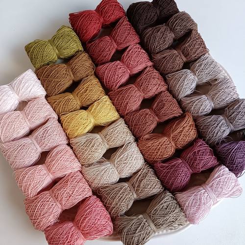 纷颜 微钩梭编手鞠球新手练习8号亚麻蕾丝线手绕线团纯色系列 - 封面