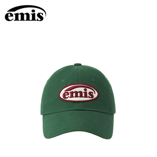 韩国emis官方帽子足印徽章棒球帽运动时尚男女同款绿色2026新款
