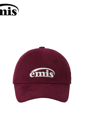 韩国emis帽子大头围女款车银优同款鸭舌帽男复古百搭酒红色棒球帽