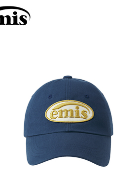韩国emis官方帽子足印徽章棒球帽运动时尚百搭男女同款2024新款