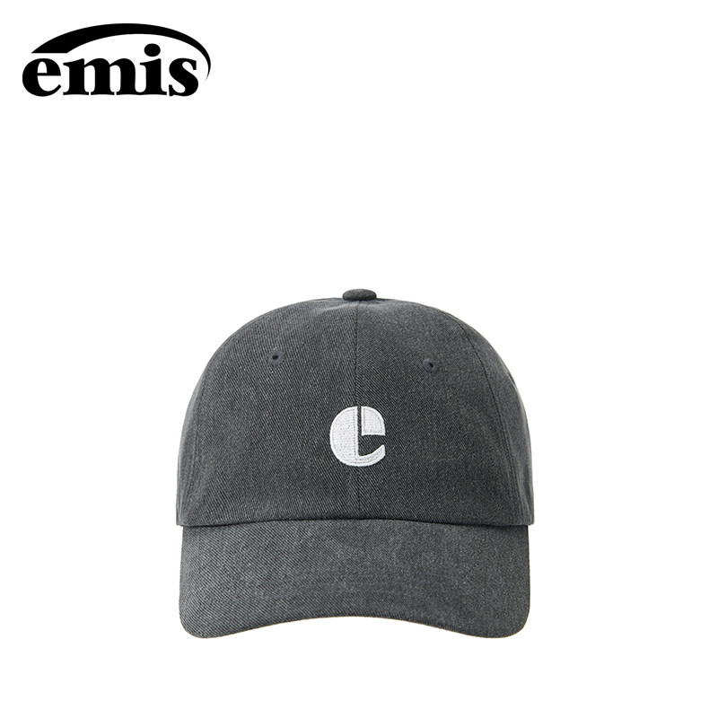 韩国emis帽子女染料e标复古水洗棒球帽鸭舌帽男时尚百搭秋冬新款
