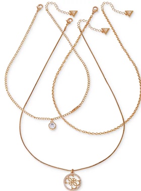 G家新款 三件套LOGO吊坠项链套装饰品流行饰品