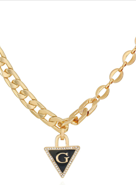G家新款三角小众设计感项链 长款项链Logo Statement Necklace