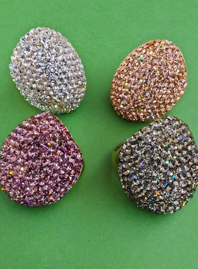 ks  Clay Pavé Mood Ring轻奢夸张多钻个性戒指