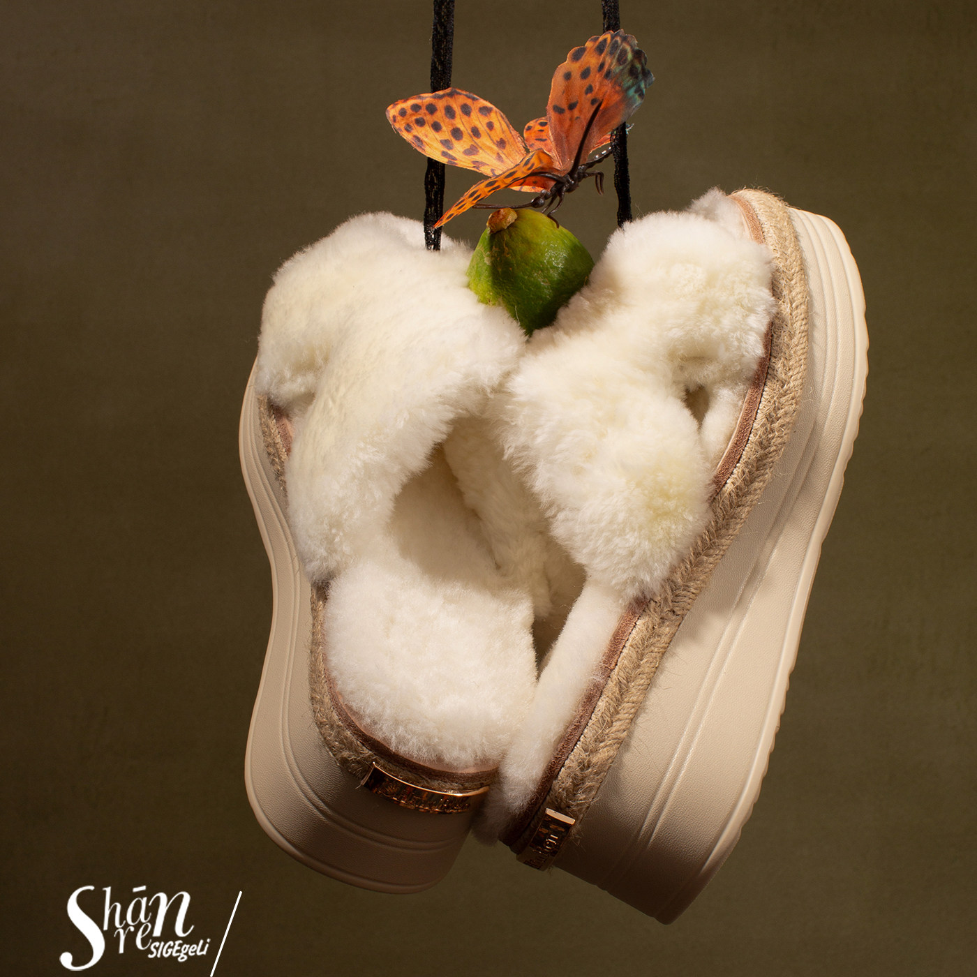 赵露思&许妍款ShānRen羊羔毛一字毛毛拖鞋女外穿厚底冬季款懒人,女鞋,毛毛鞋,淘宝优惠券,粉丝福利购,淘宝优惠卷