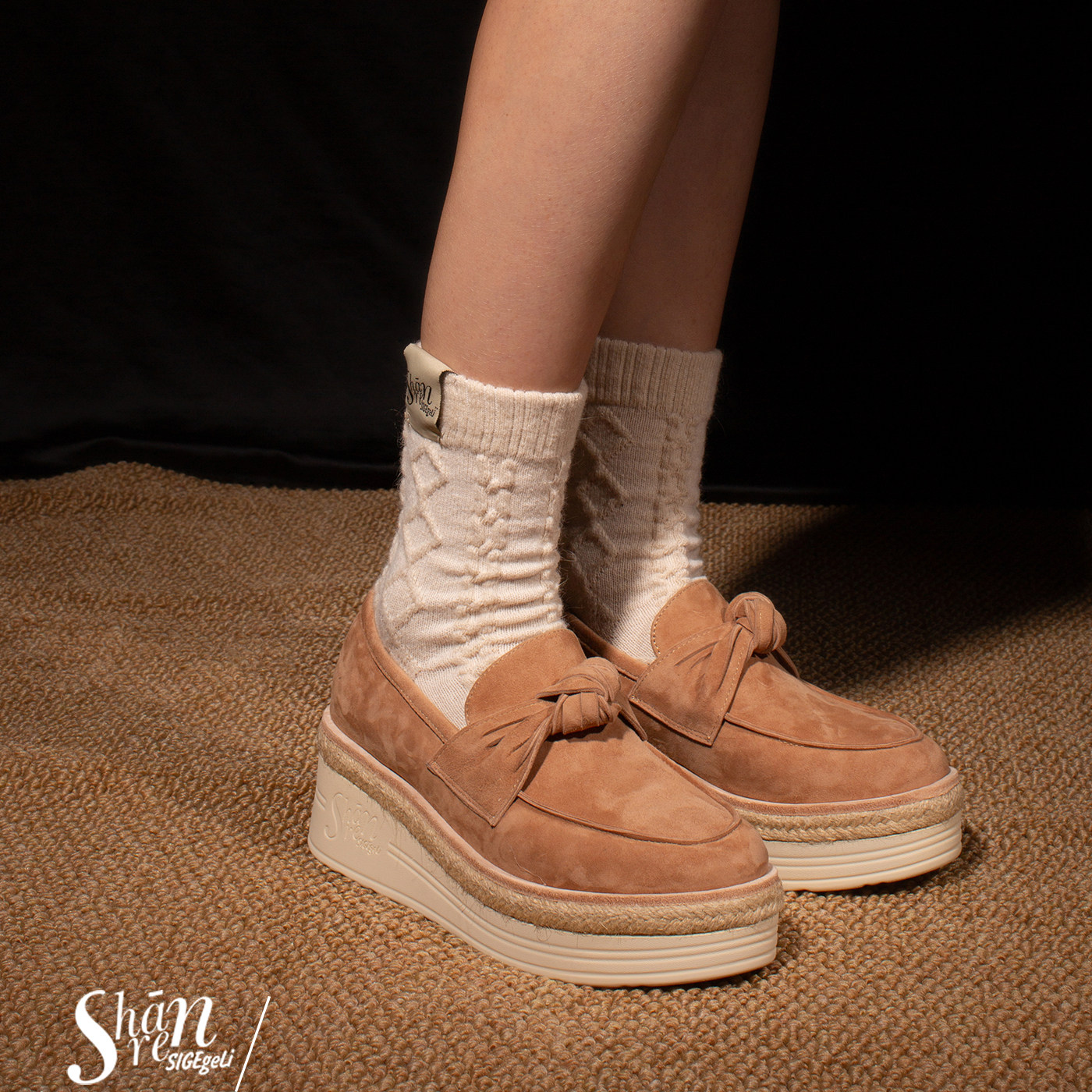 ShānRen原创 舒适柔软厚底深口单鞋女一脚蹬懒人女士乐福鞋百搭,女鞋,深口单鞋,淘宝优惠券,粉丝福利购,淘宝优惠卷