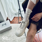 ShānRen 女 一脚蹬休闲板鞋 羊羔毛 内增高8.0cm厚底帆布德训鞋