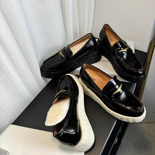 8.0CM增高一脚蹬乐福鞋