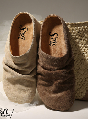 ShānRen 内增高勃肯鞋女新款外穿百搭松糕底包头拖穆勒鞋一脚蹬