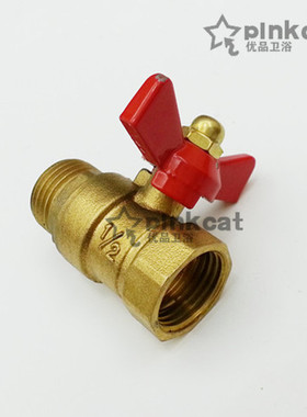 DN15 黄铜蝶阀球阀4分内外螺纹阀水阀内丝阀门开关水暖五金配件