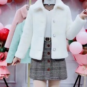 网红外套女秋冬新款 上衣 不夹棉加厚大码 2025仿水貂绒短款 百搭修身