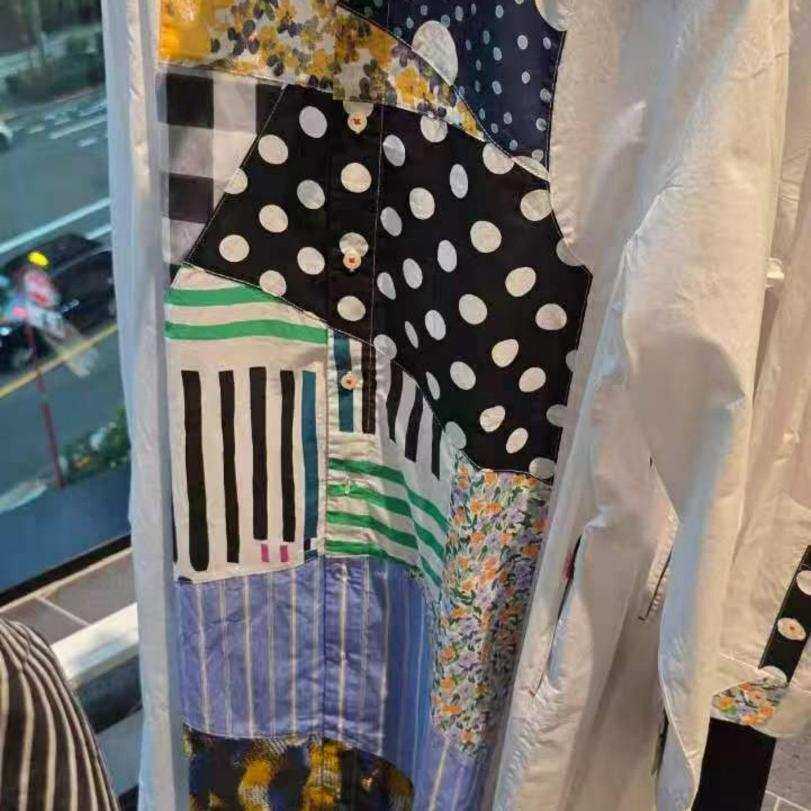 代购 日本直邮河谷衬衫 男女同款 A字 Crazy Patchwork 半透明