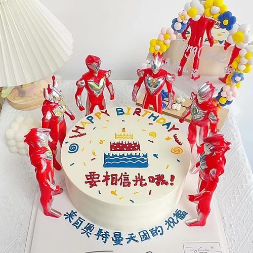 奥特曼打怪兽超人蛋糕装饰品