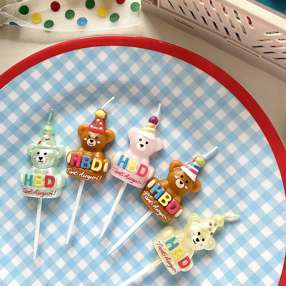 可爱卡通小熊蜡烛蛋糕装饰摆件ins蜡烛儿童生日派对烘焙装扮插件,节庆用品/礼品,蜡烛,淘宝优惠券,粉丝福利购,淘宝优惠卷