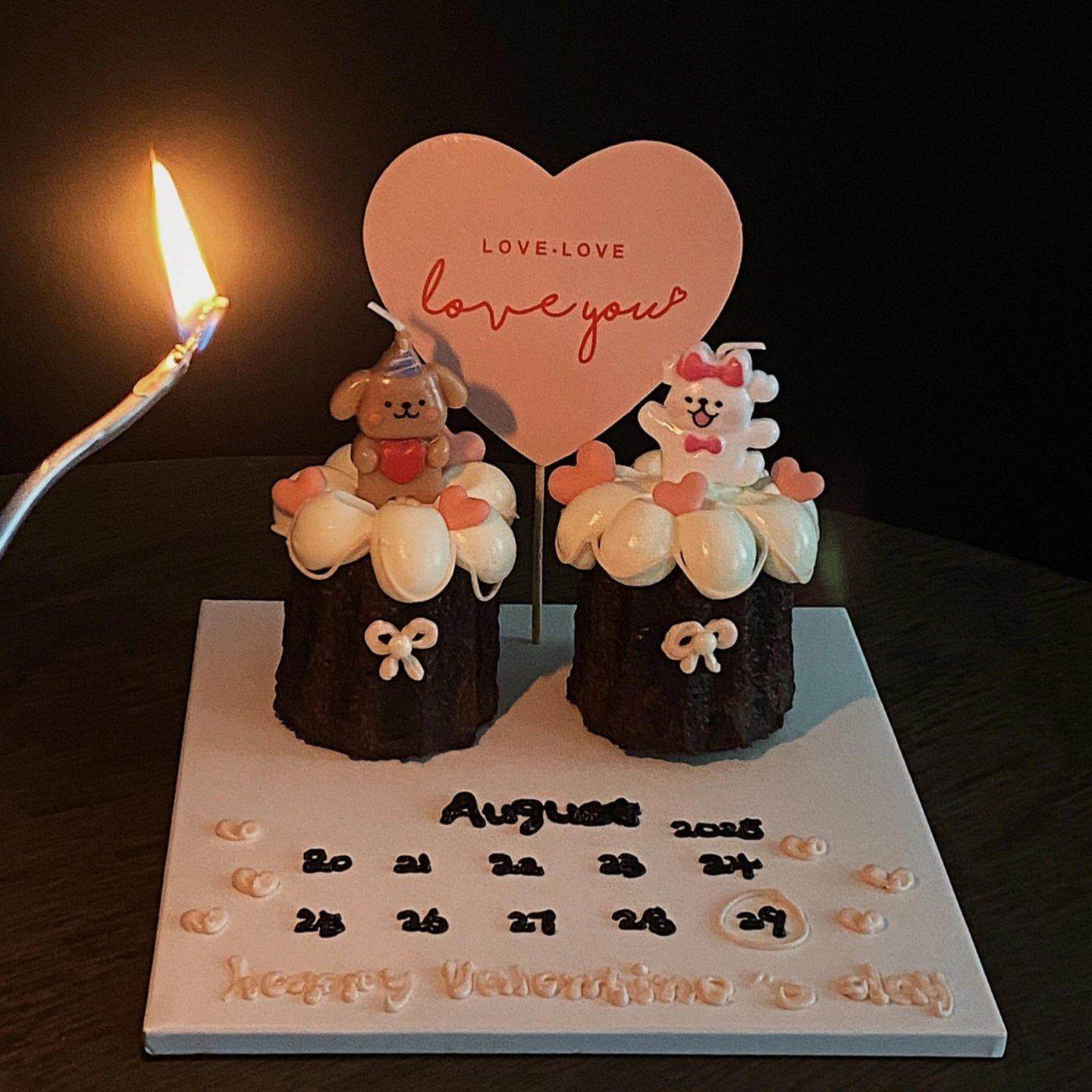 网红2.14情人节粉色爱心卡片蛋糕装饰小狗蜡烛情侣纪念日烘焙装扮,节庆用品/礼品,节日装扮用品,淘宝优惠券,粉丝福利购,淘宝优惠卷