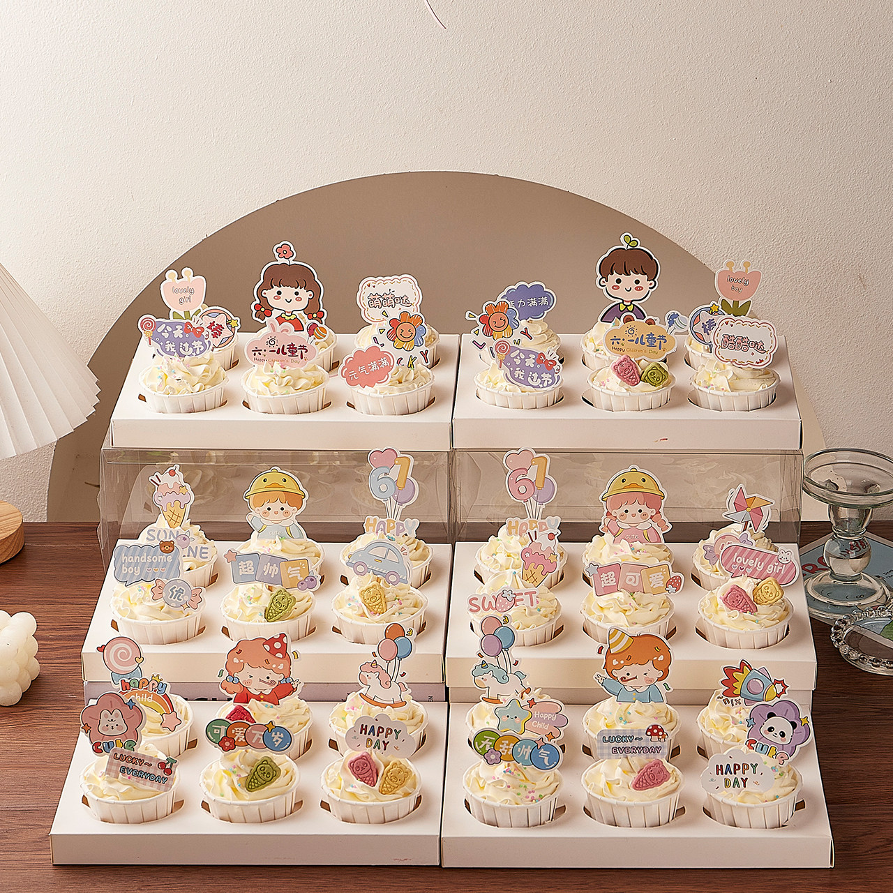 六一儿童节蛋糕装饰摆件卡通可爱男孩女孩61插牌纸杯甜品派对插件,节庆用品/礼品,节日装扮用品,淘宝优惠券,粉丝福利购,淘宝优惠卷