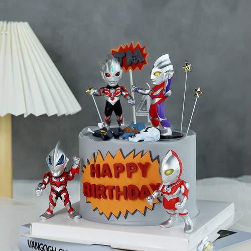 奥特曼蛋糕装饰摆件网红儿童中华