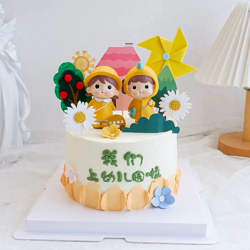 开学季蛋糕装饰摆件萌萌黄色背包男孩女孩升学快乐烘焙甜品配件,节庆用品/礼品,节日装扮用品,淘宝优惠券,粉丝福利购,淘宝优惠卷