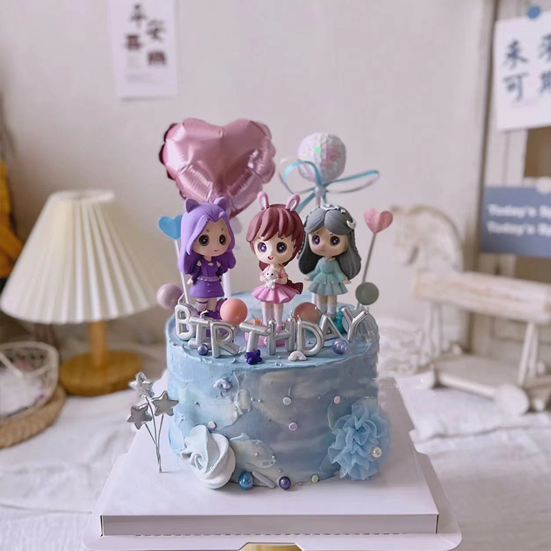 卡通斗罗唐三小舞蛋糕装饰摆件