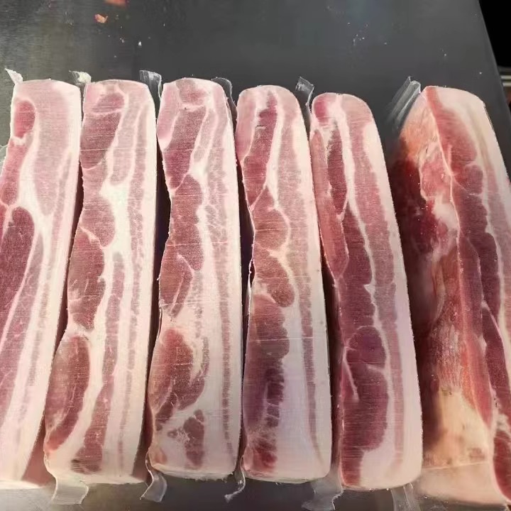 切片去皮剔骨猪五花烤肉食材