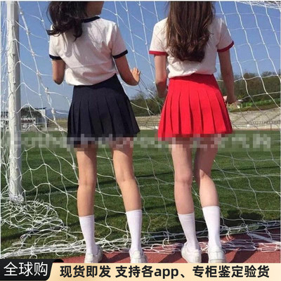 正品美国american apparel AA潮ins棉修身滚边拼色圆领短袖t恤女