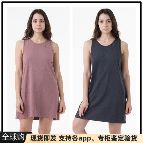 代购美国制造原AA/ LOS ANGELES APPAREL棉质背心裙连衣裙