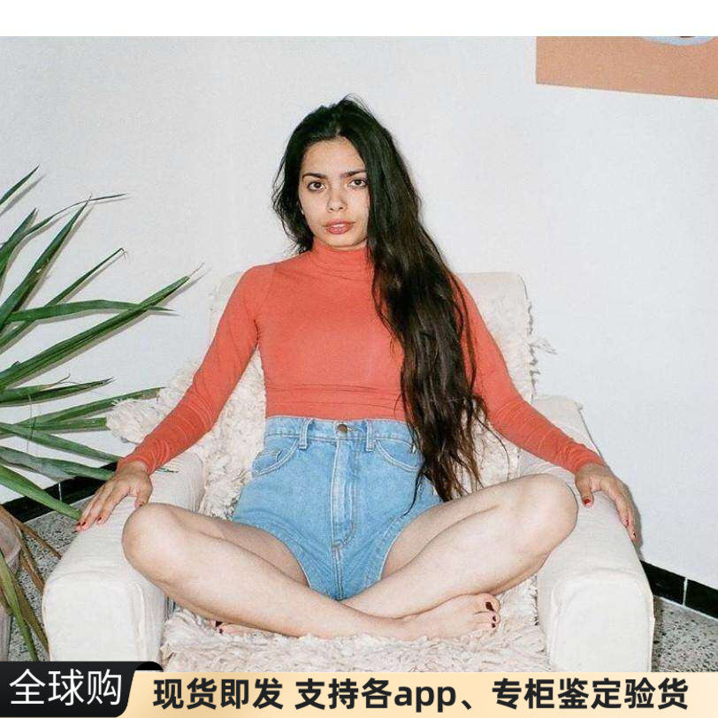 美国复古水洗高腰牛仔短裤热裤