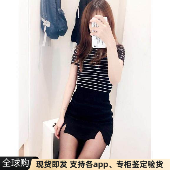 双开叉短裙AA美国制造A字潮ins