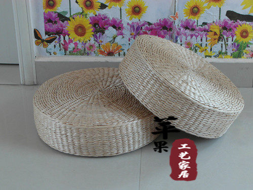 带提手蒲草蒲团飘窗榻榻米坐垫茶道坐垫寺院禅坐垫瑜伽坐垫