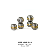 巴赫工作室国家非遗铁翦金工艺一线药师珠老型无纹陨铁24k金手串