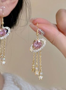 中长款耳环女星芒五角星耳钉耳饰