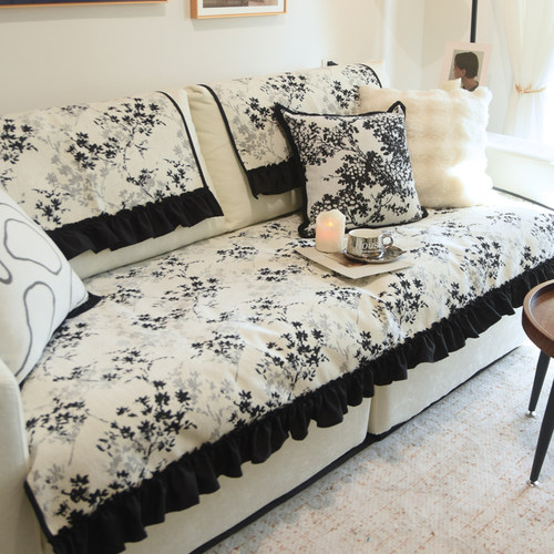 定制奶油风沙发坐垫高级感沙发巾