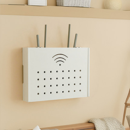 wifi无线路由器光猫壁挂式多媒体箱弱电遮挡箱置物架电线整理神器
