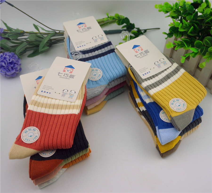 七巧板男女童袜婴儿宝宝棉袜儿童袜子秋冬季厚款