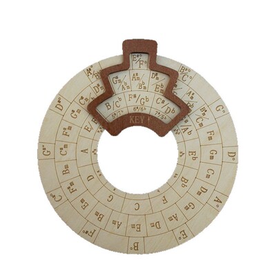 Circle of fifths 木制旋律工具五度圈和弦盘音阶盘快速掌握乐理j