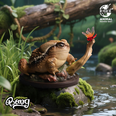 动物星云心宽体胖中华蟾蜍手办