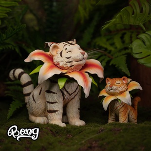百合小白虎PLUS 大怪动物园 预售 潮玩动物手办摆件礼物 Bang