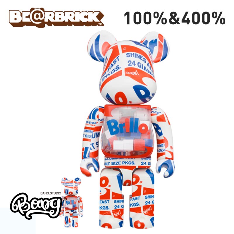 【bang】现货 bearbrick 40000% 安迪沃霍尔brillo 千秋积木熊