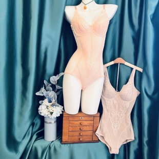 日单高端收腹提臀塑身美体连体内衣 有钢圈薄夹棉杯四季款吊带女