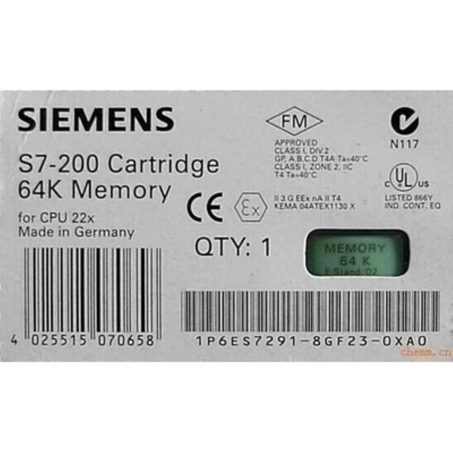 6ES7291-8GF23-0XA0PLC S7200 64K存储卡6ES7 291-8GF2