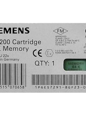 6ES7291-8GF23-0XA0PLC S7200 64K存储卡6ES7 291-8GF2